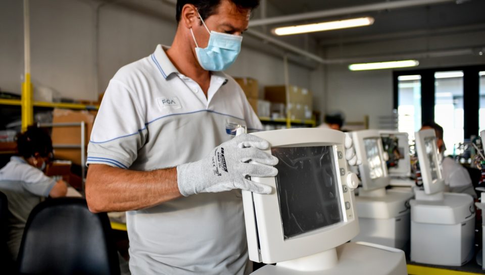 Assemblaggio e Area testing dei ventilatori polmonari in collaborazione con FCA presso la Siare di Valsamoggia